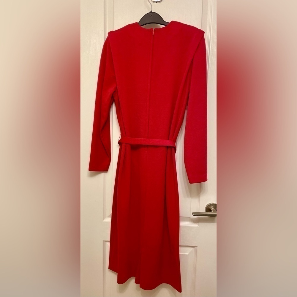 D’allaird’s- Vintage long-sleeve belted red dress. - Picture 2 of 3
